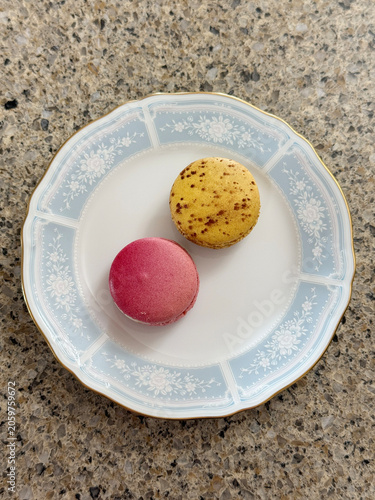 Macarons on the plate