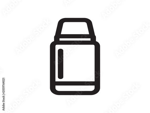 Insulated Bottle Icon Line Art