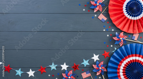 Patriotic decoration america 250 years celebration wooden background joy. United state us flag. patriotic independence anniversary, freedom liberty democracy