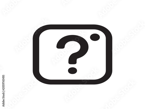 Question Mark Icon in Square Frame
