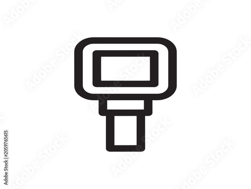 Medical Diagnostic Device Icon Line Art