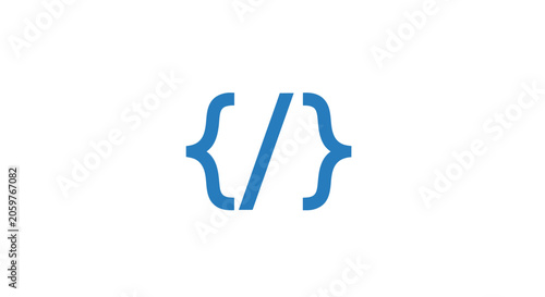 Minimalist Code Symbol Design for Technology and Software Development Concepts