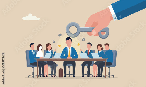 Tableau sur toile Exhausted, target teams together to stimulate or motivate fatigue person concept