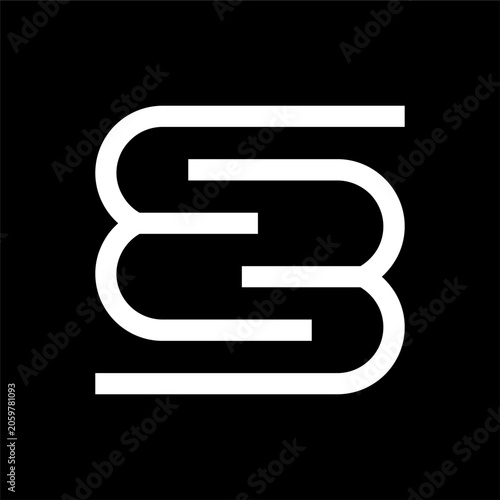 Bild auf Leinwand Elegant EB monogram logo vector featuring clean, modern letterforms with a minim