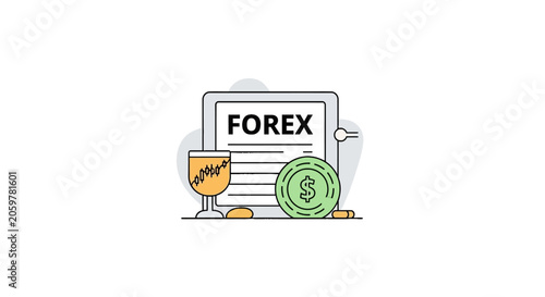 Forex trading platform interface concept