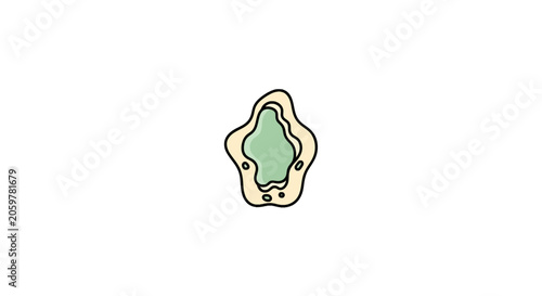 Abstract organic shape representing a biological cell or amoeba