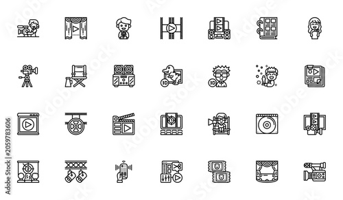 Valokuva Cinema icon set
