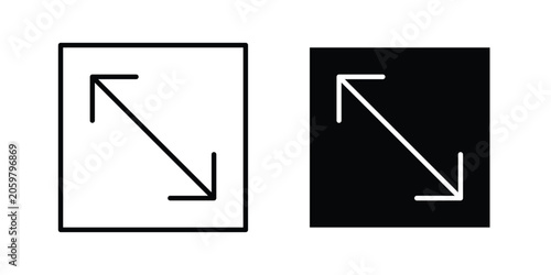 Tableau sur toile Expand icon vector bundle in black
