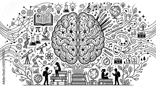 Brainstorming and creative thinking concept.