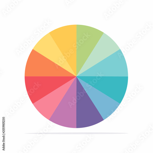 Colorful Color Wheel Diagram