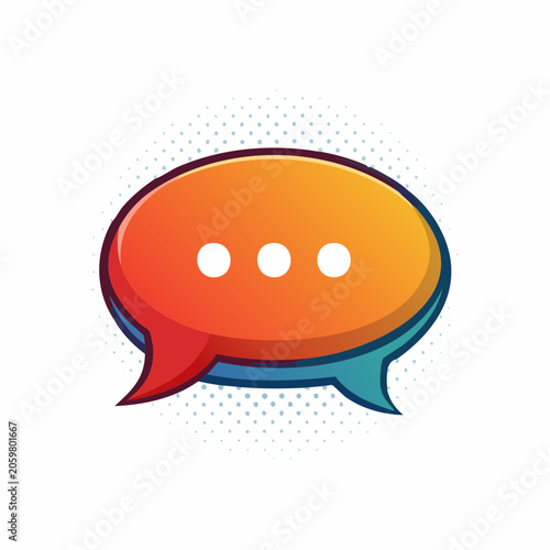 Speech Bubble Icon with Ellipsis