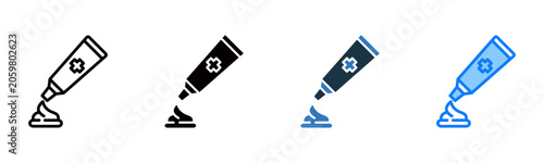 Ointment icon multiple style vector illustration