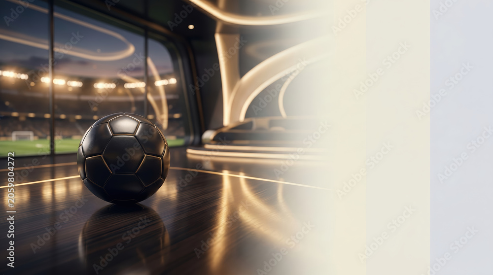 Fototapeta premium Premium football branding for World Cup sponsorship opportunities