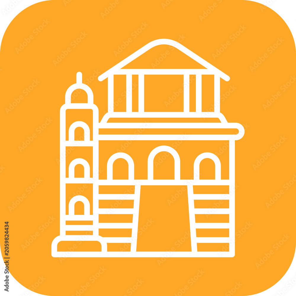 Obraz premium Amalfi Coastline Vector Icon