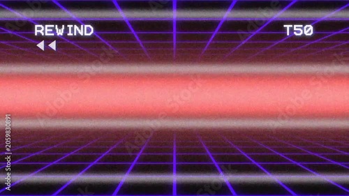 Broadcast Signal Loss VHS Glitch Screen Animation