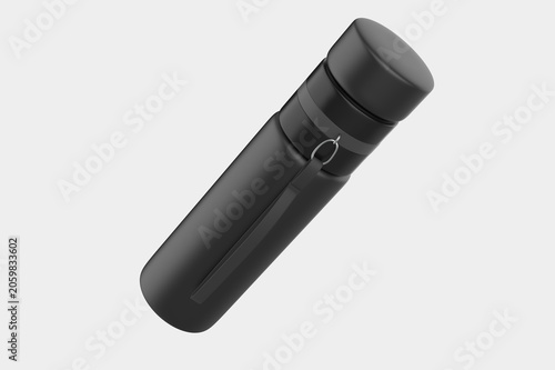 Matte Bottle Mockup isolated on white background. 3d illustration
