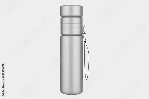 Matte Bottle Mockup isolated on white background. 3d illustration