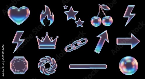 Iridescent Glyphs of Light