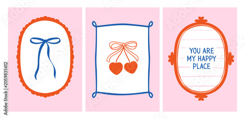 Colorful whimsical frames with playful borders and cute doodle designs. Perfect for children photos, invitations, and creative scrapbook projects.