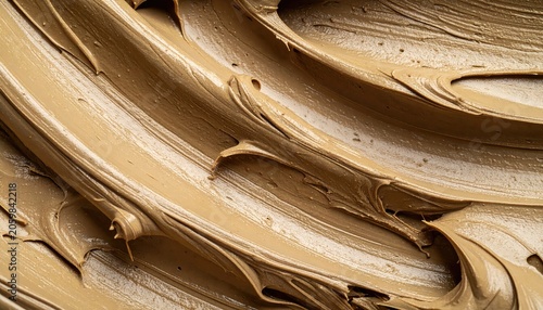 Closeup of Smooth Creamy Beige Paint Texture for Background or Design