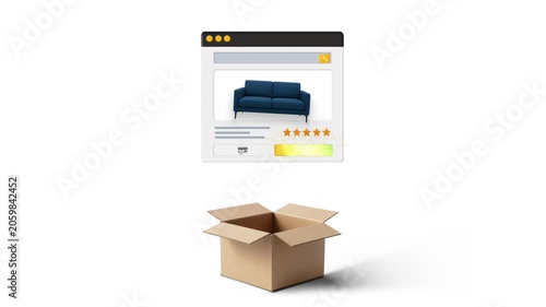 E-commerce furniture and home decor shopping sale
