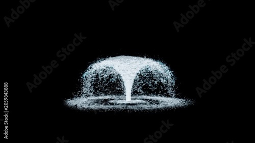 Water Fountain 3d animation loop with flowing water splash motion Background