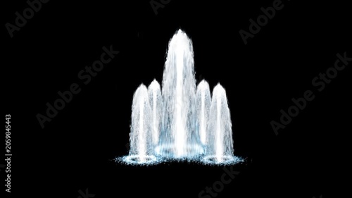 Water Fountain Animation with Flowing Water Splash Motion Background