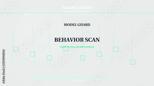 Behavior Scan AI Security HUD Text Animation