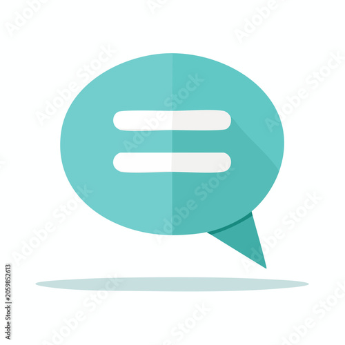 Speech Bubble Icon with Equal Sign