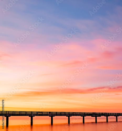 Landungsbrücke im Ostseebad Prerow in Mecklenburg-Vorpommern in Deutschland