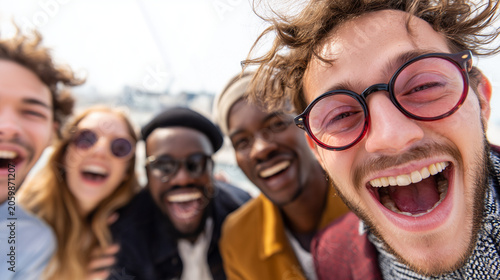 People celebrate National Smile Day with joyful expressions outdoors