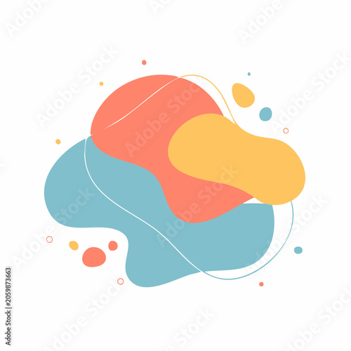 Abstract Organic Shapes with Pastel Colors
