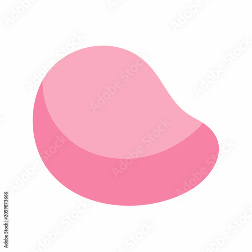 Abstract Pink Blob Shape