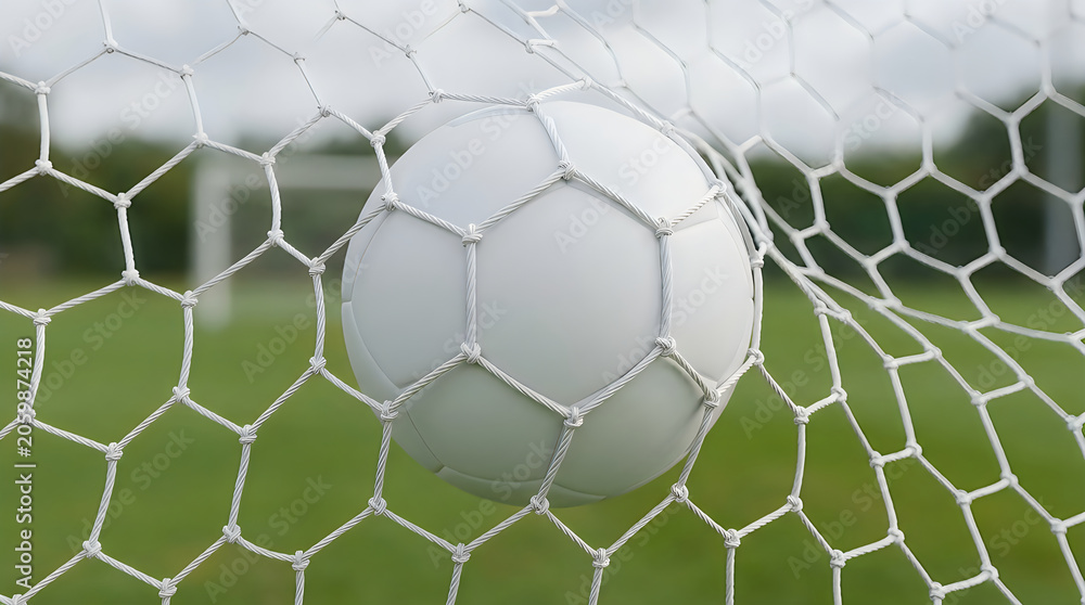 Fototapeta premium Premium quality professional soccer ball art advertising championship concept sports lush element tournament outdoor stadium promotion team athletic for commercial on
