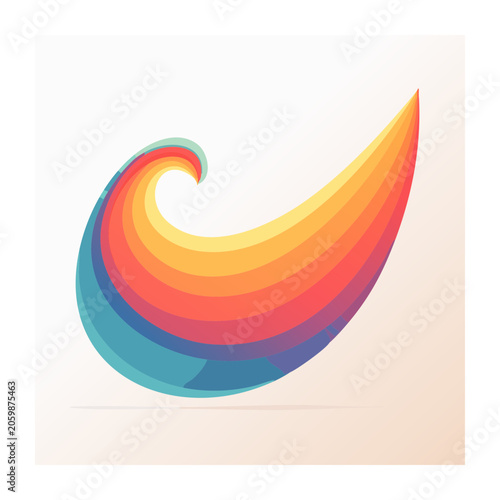 Colorful Abstract Wave Illustration