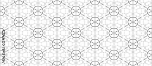 Seamless Abstract Geometric Monochrome Style Pattern Background