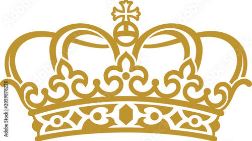 Foto Golden crown illustration regal symbol of royalty and power