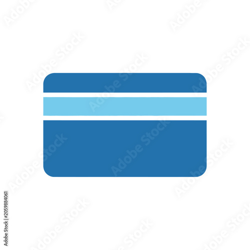 Credit card icon represents a secure digital payment method for online and offline financial transactions.