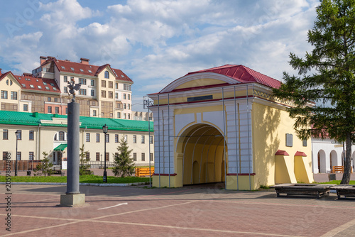 Photos The ancient Tobolsk gate of the Omsk Fortress on a sunny August day