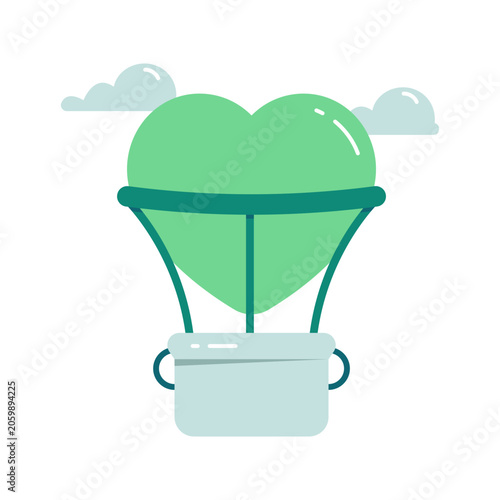 Фотография Love air balloon icon, decorative accessory