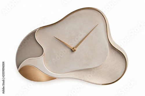 Harmonious Freeform Clock Design With Fluid Edges and Natural Flow