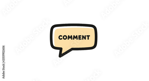 Speech bubble icon with comment text