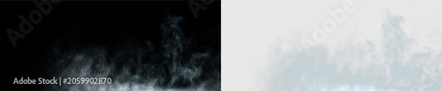 Fotografie Clouds form and disperse in a blue sky during a sunny day in a calm landscape, o