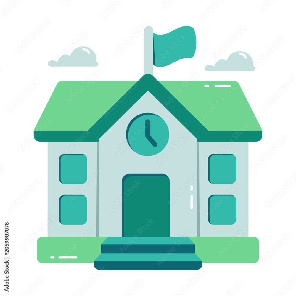 Fototapeta premium A perfect design icon of school building