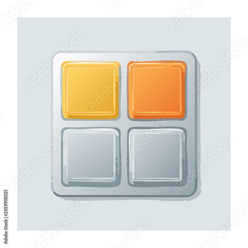 Flat design color palette with four swatches