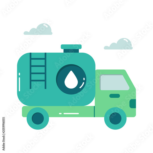 An icon design of oil trailer