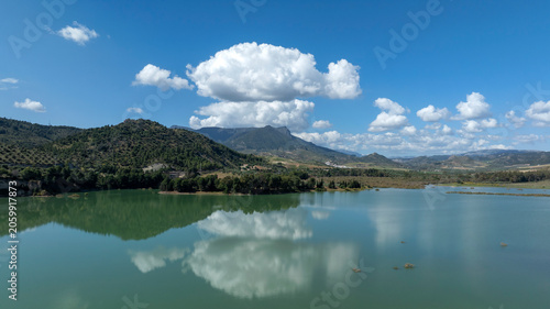Embalse Conde de Guadalhorce en la provincia de Málaga, Andalucía