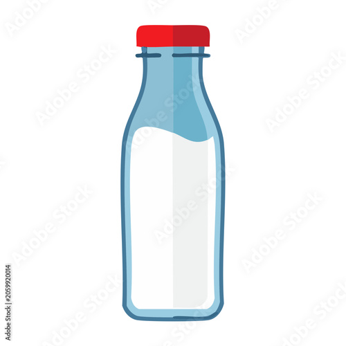 Flat design water bottle isolated