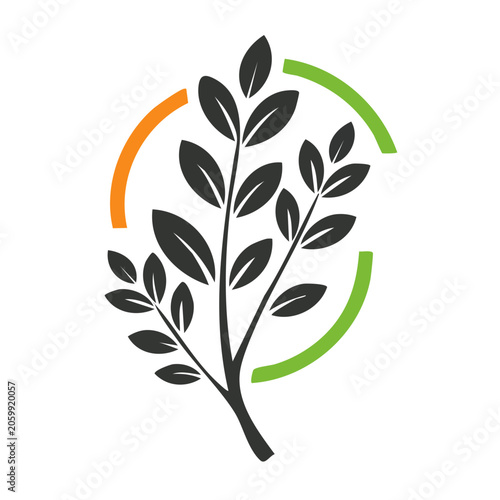 Olive branch flat design vector