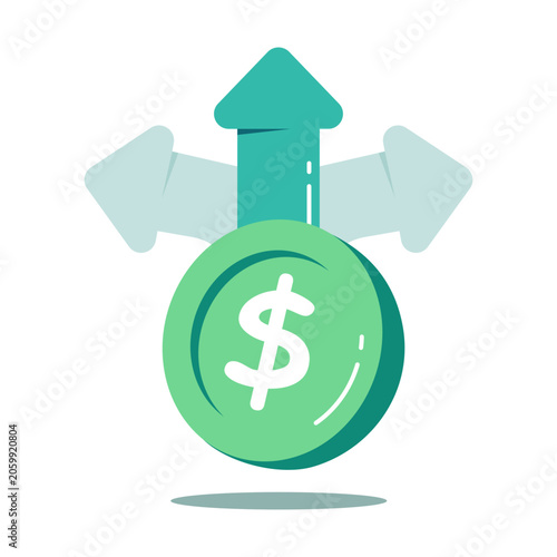 Tableau sur toile Modern design icon of financial outflow